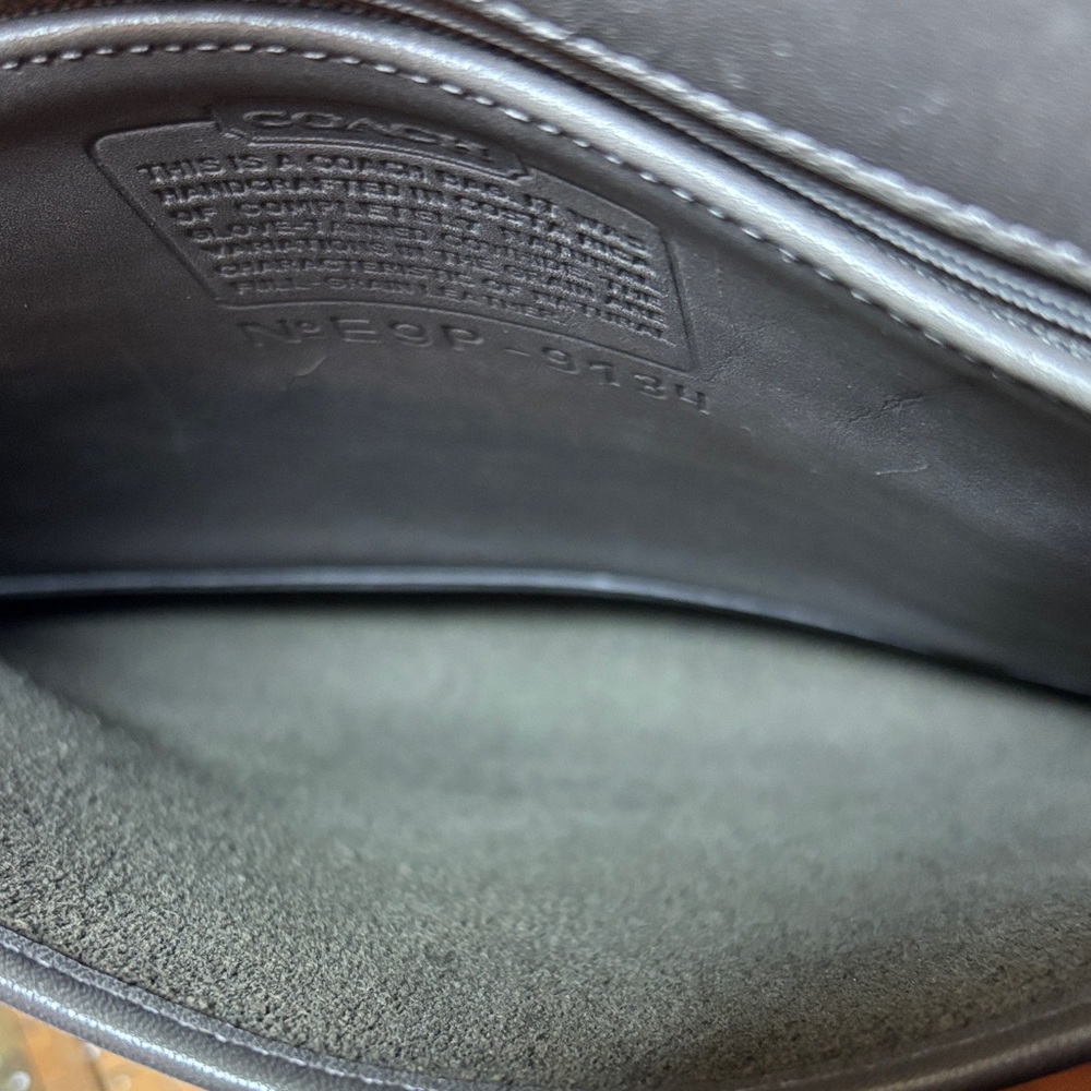 Coach Hippie Flap 9134 Vintage Grey Leather Shoulder Bag Crossbody Adj. Strap - Picture 13 of 17